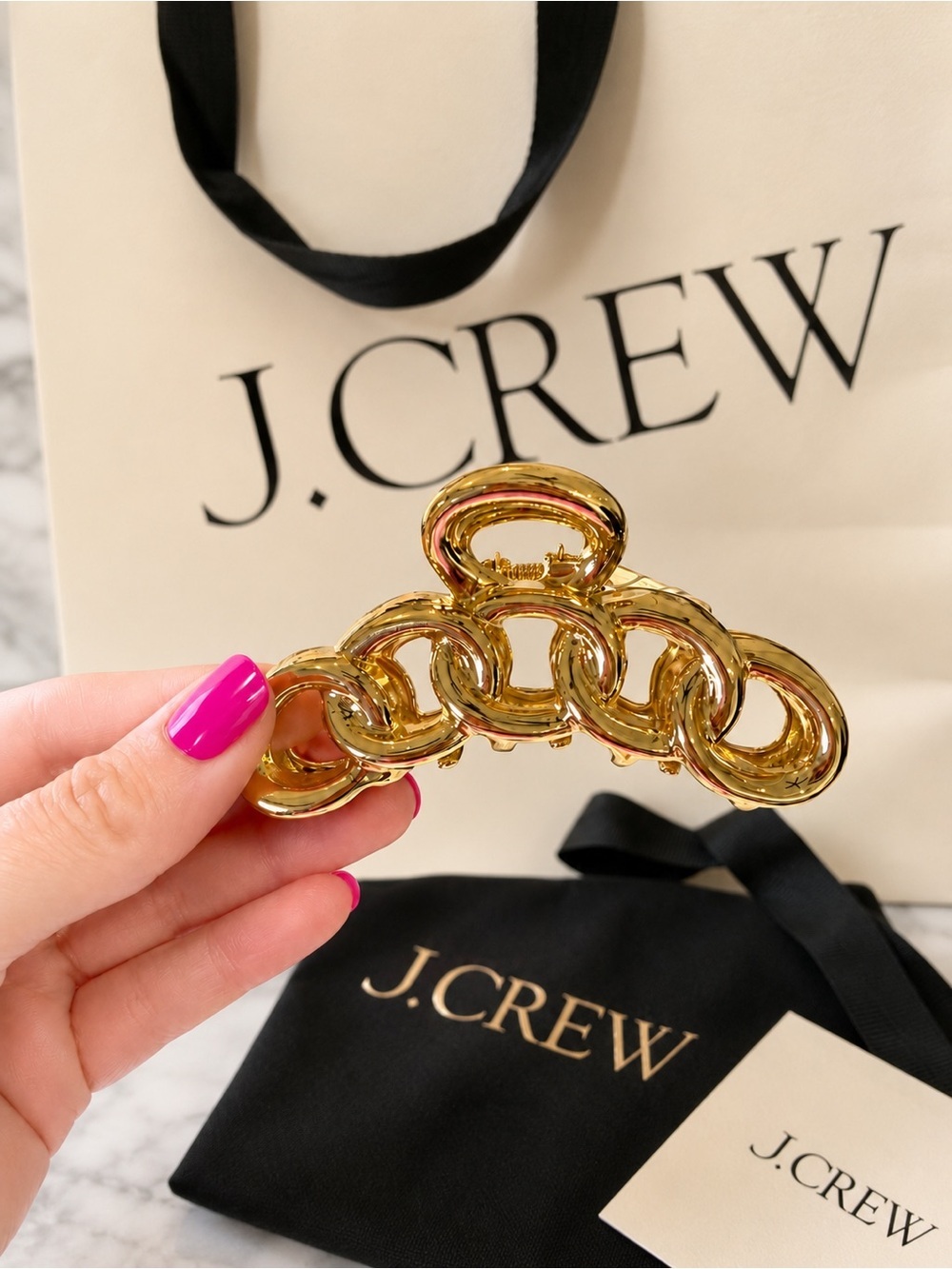 J. Crew Gold Chain-Link Hair Claw, New With Tags ✨